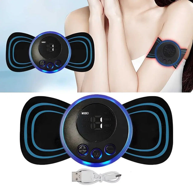 PowerRelief Mini Electric Massager — 8 Modes, 19 Levels, Full Body Relief