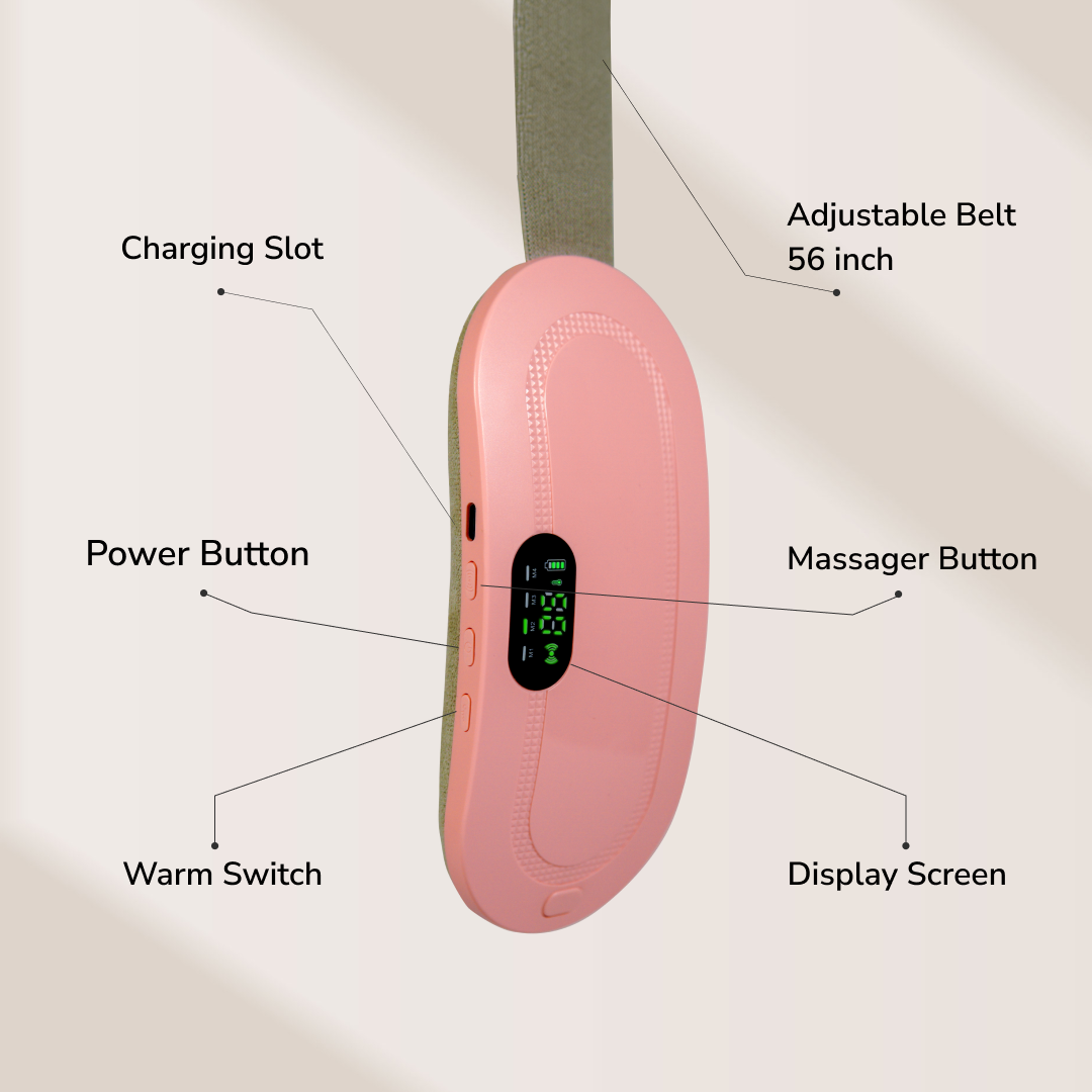 Period Cramp Relief Massager with Heating Pad
